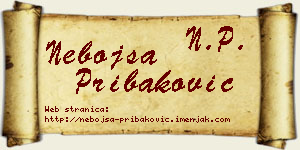 Nebojša Pribaković vizit kartica